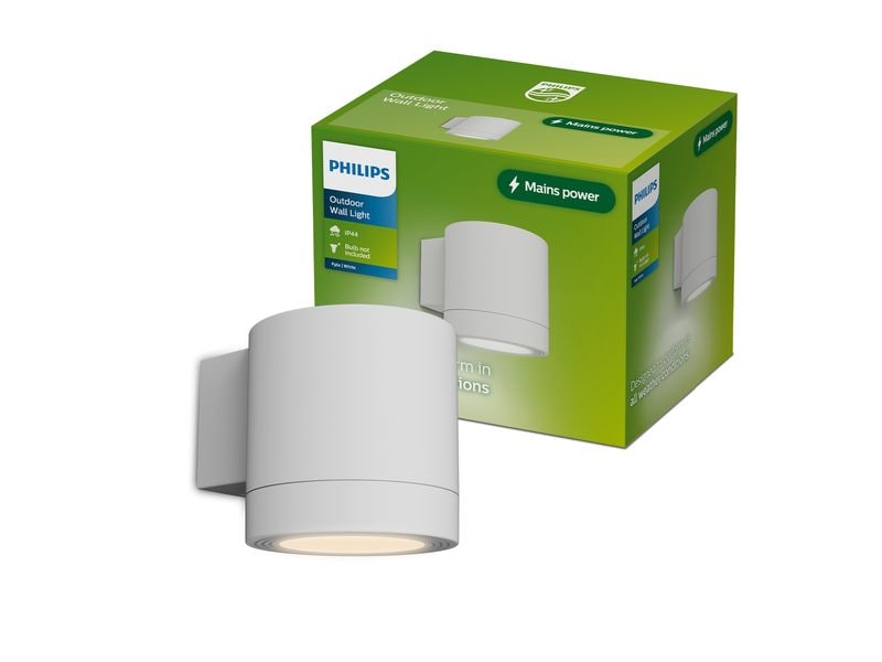 Philips | Fylx Outdoor Wandleuchte | max. 5W, exkl. Leuchtmittel GU10, IP44, ws