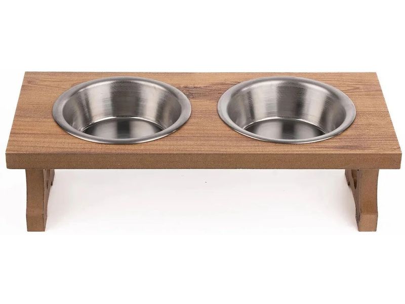 Paws & Whiskers | Futterbar inkl. Näpfe | 14 cm, 1 L
