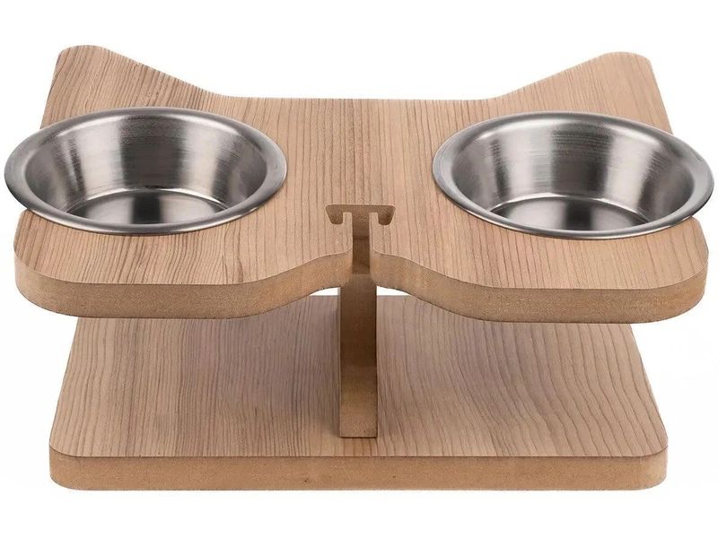 Paws & Whiskers | Futterbar inkl. Näpfe | 14 cm, 1 L