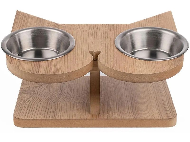 Paws & Whiskers | Futterbar inkl. Näpfe | 14 cm, 1 L