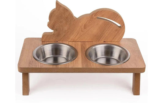 Paws & Whiskers | Futterbar inkl. Näpfe | 14 cm, 1 L