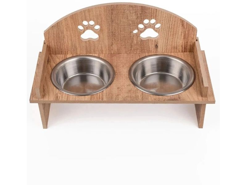 Paws & Whiskers | Futterbar inkl. Näpfe | 14 cm, 1 L