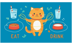 Paws & Whiskers | Napfunterlage | 40 x 70 cm