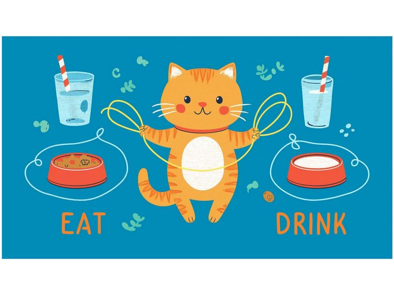 Paws & Whiskers | Napfunterlage | 40 x 70 cm