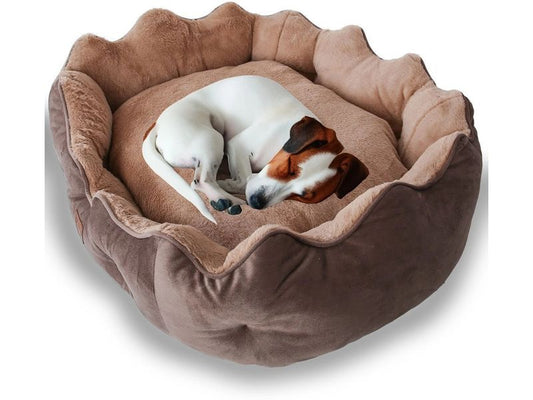 Paws & Whiskers | Bett rund | Braun, 44 x 38 x 12 cm