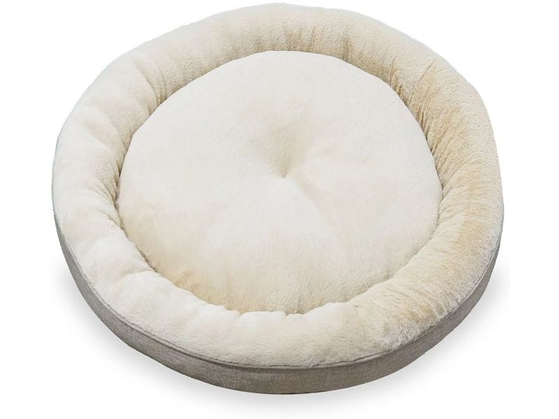Paws & Whiskers | Bett rund | Beige, 70 x 70 x 14 cm