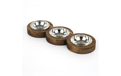 Paws & Whiskers | Napf Holz | Braun, 16.5 x 48 cm