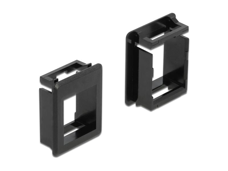 Delock | Keystone Halterung 1 Port | Kunsfstoff, schwarz, 4 Stück
