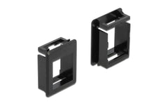Delock | Keystone Halterung 1 Port | Kunsfstoff, schwarz, 4 Stück