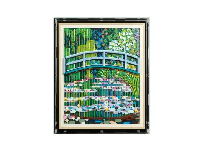 iDisplayit | Acryl-Wand-Display LEGO 31220 Claude Monet | Mit schwarzem Hintergrund