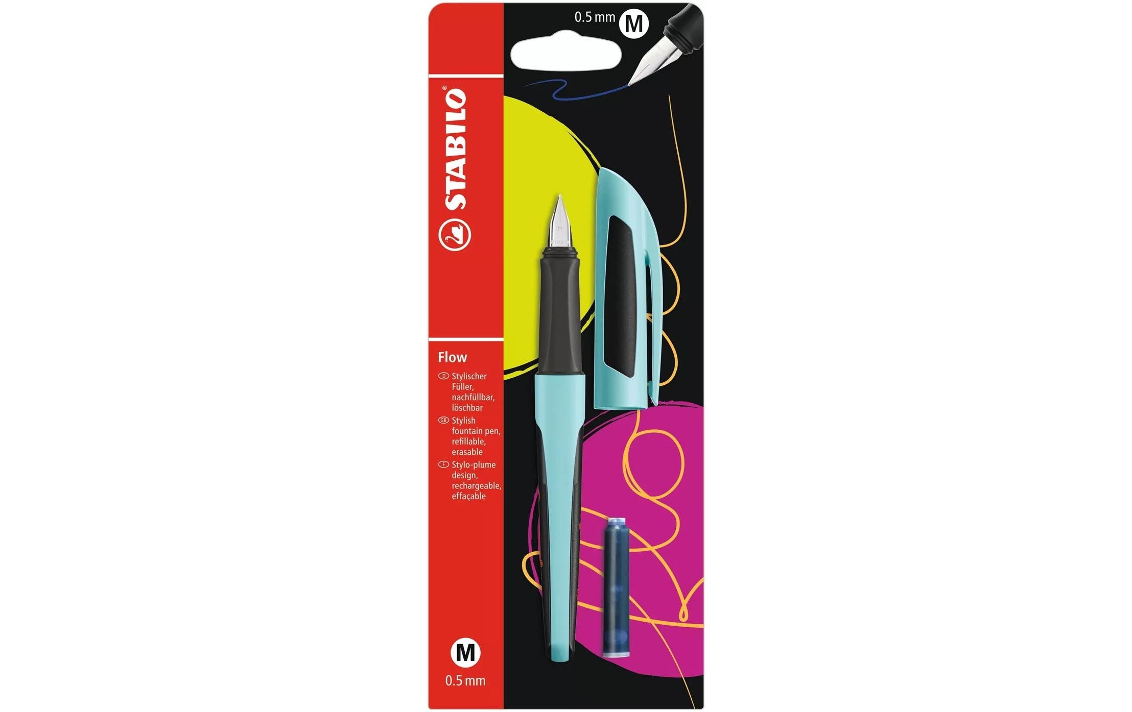 Stabilo Flow Füller SPORTY hellblau