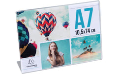 Exacompta | Tischaufsteller A7, quer, 10Stück | schräg, Exacryl, UV beständig