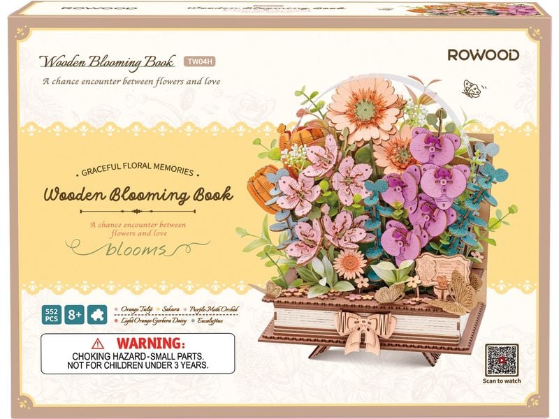 Rowood | Wooden Blooming Book | Robotime Bausatz
