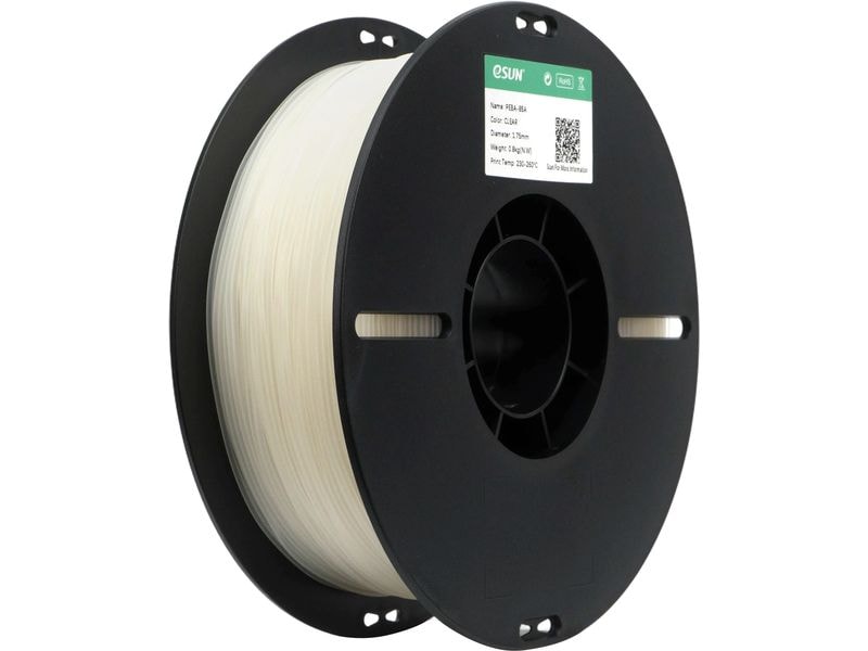 eSun | Filament PEBA-85A 800g Transparent | 800g, Plastik Rolle