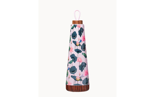 BioLoco | Thermofla. loop grande-Waterlilies | 1000ml, Edelstahl, Holzdeckel