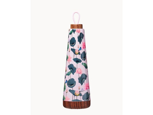BioLoco | Thermofla. loop grande-Waterlilies | 1000ml, Edelstahl, Holzdeckel