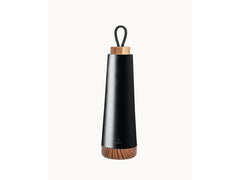 BioLoco | Thermoflasche Loop-Matt Black | 500ml , Edelstahl, Holzdeckel