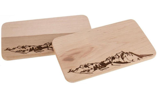 creanorm | CN Schneidebrett Alpen Panorama | Erle, 22x12 cm