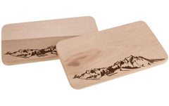 creanorm | CN Schneidebrett Alpen Panorama | Erle, 22x12 cm