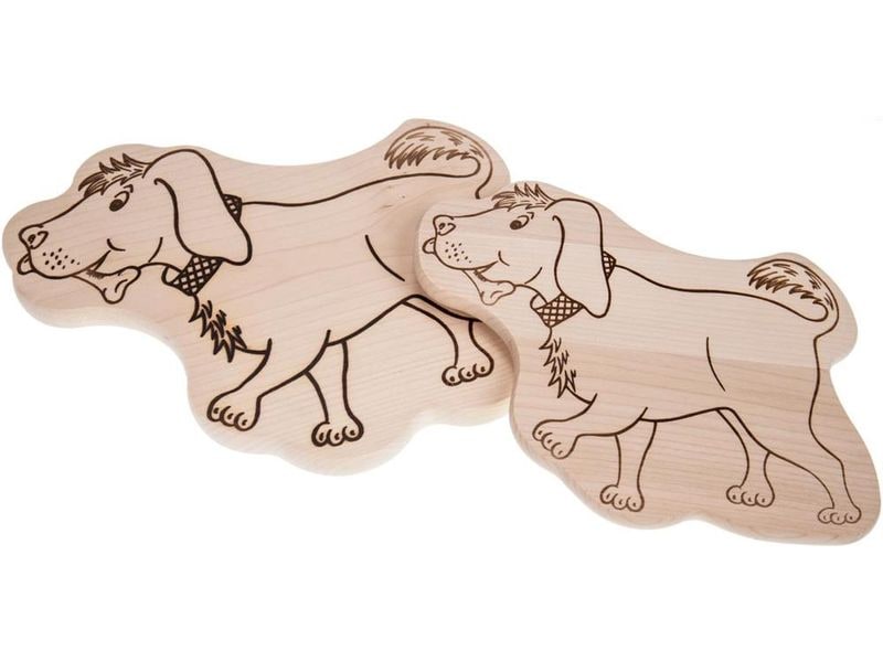 creanorm | CN Schneidebrett Hund | Ahron, 23x21x1.2 cm