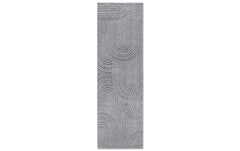 Elle Decoration | Teppich Chappe | 100% Polyester, 80 x 240 cm, Light Grey