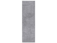 Elle Decoration | Teppich Chappe | 100% Polyester, 80 x 240 cm, Light Grey