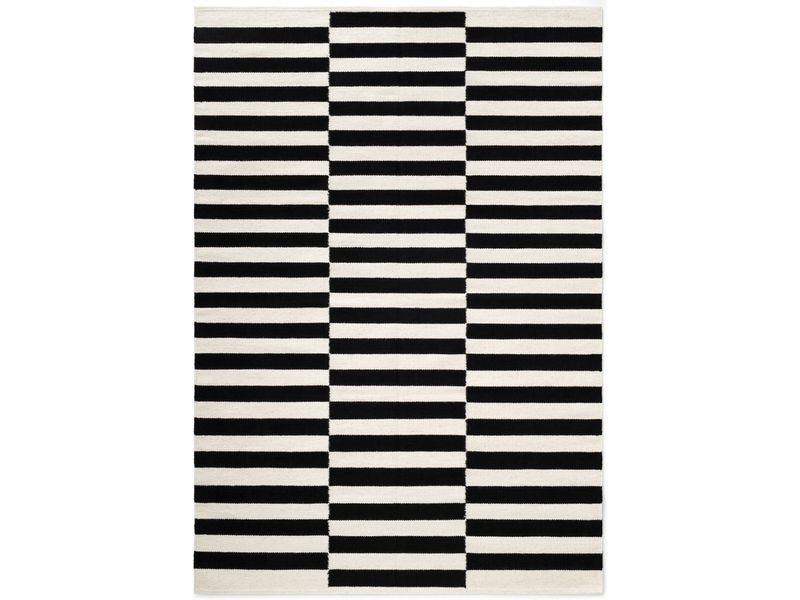 Hanse Home | Teppich Vika | 100% Wolle, 120 x 180 cm, Black Natural Wh.