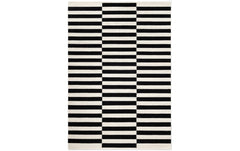 Hanse Home | Teppich Vika | 100% Wolle, 120 x 180 cm, Black Natural Wh.