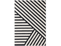 Elle Decoration | Teppich Noir | 100% Wool, 160 x 230 cm, Black/White