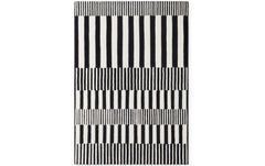 Elle Decoration | Teppich Pulse | 100% Wool, 120 x 180 cm, Black/White
