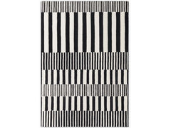 Elle Decoration | Teppich Pulse | 100% Wool, 120 x 180 cm, Black/White