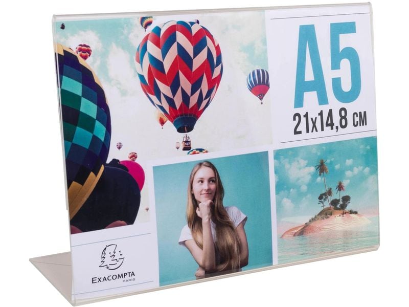 Exacompta | Tischaufsteller A5, quer | schräg, Exacryl, UV beständig