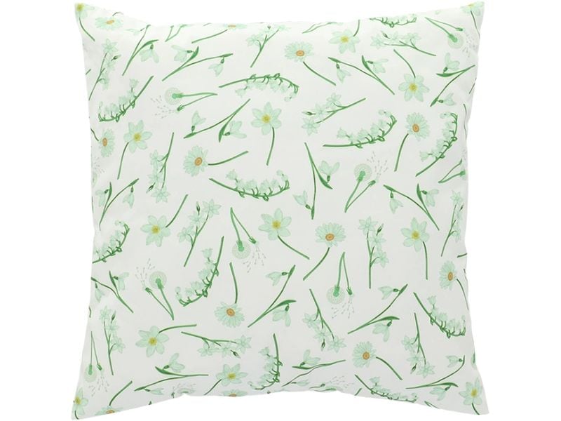Esschert Design | Esschert Outdoor Kissen Blumen weiss | Bunt