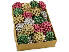 Pattberg | Geschenkmaschen Glitter Star | 40 Schleifen Ø 80 mm, assoriert