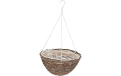 Esschert Design | Esschert Blumenampel Weidengeflecht 30cm | Natur, 30 cm