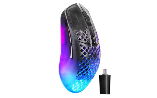 SteelSeries | Aerox 3 Wireless Gen2 Shadow | 4K Wirel UltraLight Maus, 26K DPI TrueMove