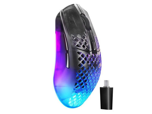 SteelSeries | Aerox 3 Wireless Gen2 Shadow | 4K Wirel UltraLight Maus, 26K DPI TrueMove