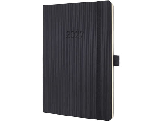 Sigel | Conceptum Wochenagenda 2027 | 1W/2S, 13.5x21x1.6 cm, Schwarz