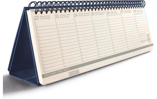 Sigel | Conceptum Tischkalender 2027 | 132 Blatt, 30x14,3cm, dunkel blau
