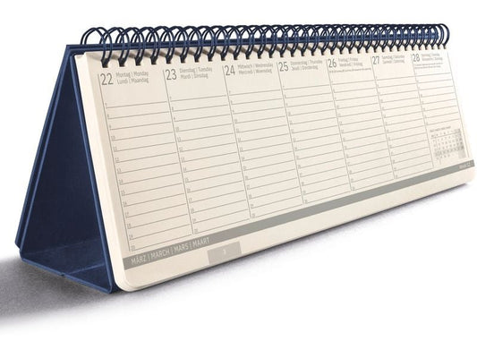 Sigel | Conceptum Tischkalender 2027 | 132 Blatt, 30x14,3cm, dunkel blau