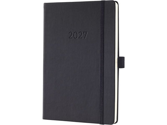 Sigel | Conceptum Wochenagenda 2027 | 1W/2S, 14,8 x 21,3 cm, Schwarz