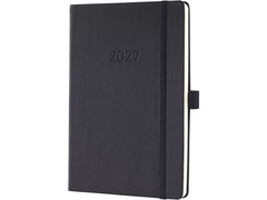 Sigel | Conceptum Wochenagenda 2027 | 1W/2S, 14,8 x 21,3 cm, Schwarz