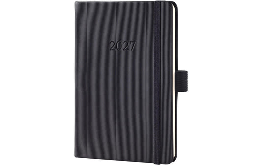 Sigel | Conceptum Wochenagenda 2027 | 1W/2S, 10,8 x 15,1 cmm, Schwarz