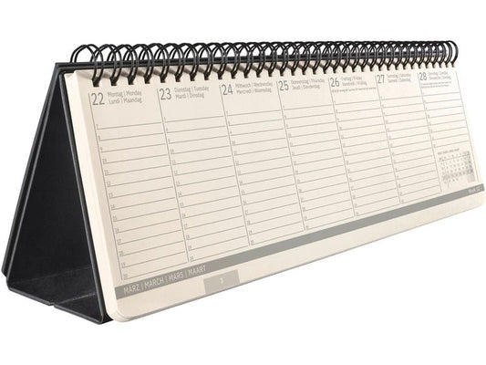 Sigel | Conceptum Tischkalender 2027 | 132 Blatt, 30 x 14,3 cm, schwarz
