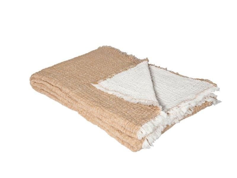 Eskimo | Decke Artemis 140x200 cm, Ocker | 100% Baumwolle, waschbar