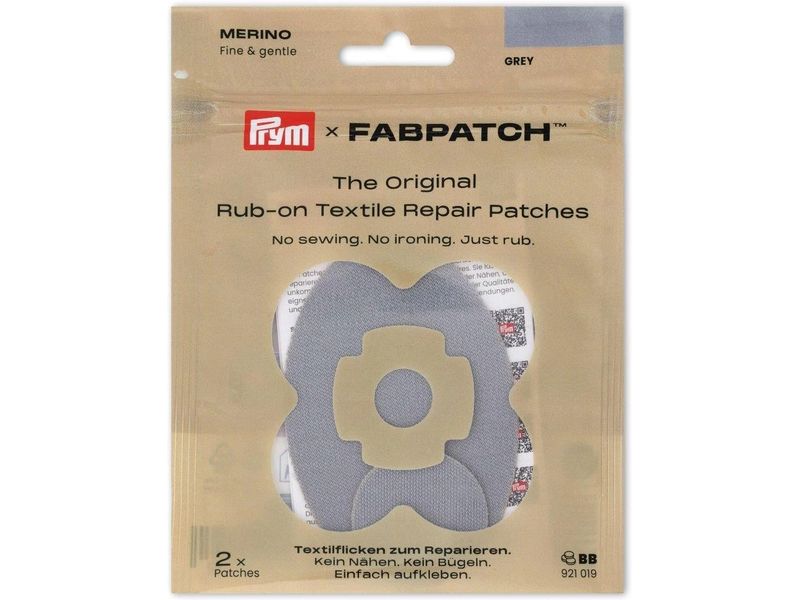 Prym | Rub-on Patch MERINO hellgrau | 2 Stk.