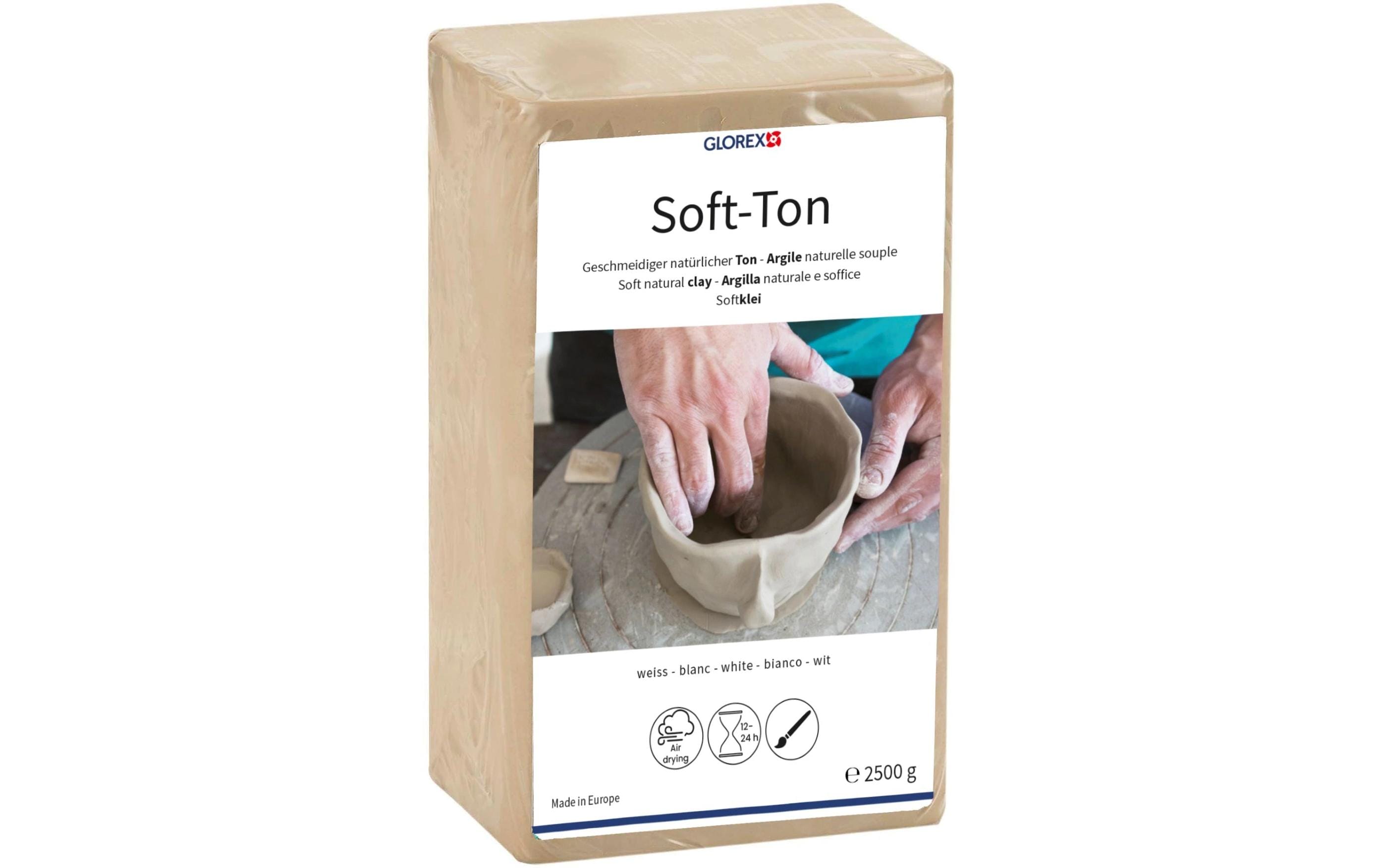 Glorex, Modelliermasse Soft-Ton 2500g, weis