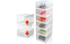 EASYmaxx | Schuhregal faltbar 34x25x105xm | Schuhschrank, Schuhregal