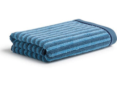 Möve | Geometric Shapes Stripes Handtuch | 50 x 100 cm, Steel blue