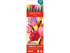Caran d'Ache | Filzstift Fibralo Brush Bloom | Kartonschachtel mit 6 Farben
